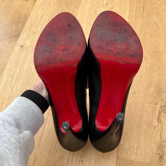 Christian Louboutin Stiletto Pumps Palais Royal Size 41 Black Red - Picture 8 of 10